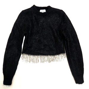 & Other Stories Mohair Wool Blend Cropped Fuzzy Sweater